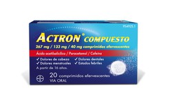 Actron Compuesto 267 mg/133 mg/40 mg 20 Comprimidos efervecentes