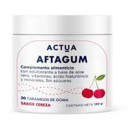 Aftagum actua 30 caramelos goma cereza