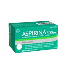 Aspirina 500 mg 20 comprimidos efervescentes