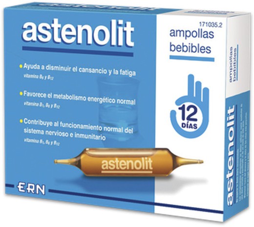 Astenolit per a la fatiga 12 ampolles