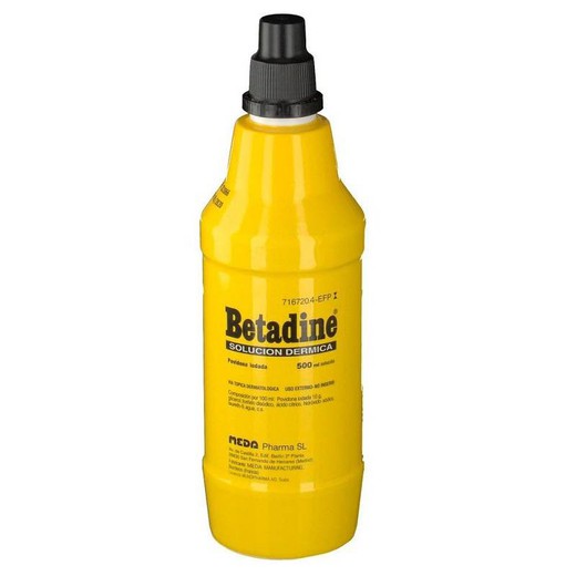 Betadine 100 mg/ml solución tópica 1 frasco 500 ml