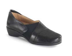 Calzamedi 0501 sapatos femininos elásticos pretos