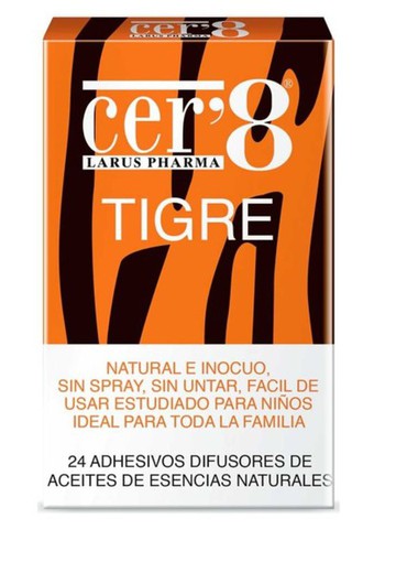 Cer'8 Tigre 24 adhesivos difusores de aceites de esencias naturales