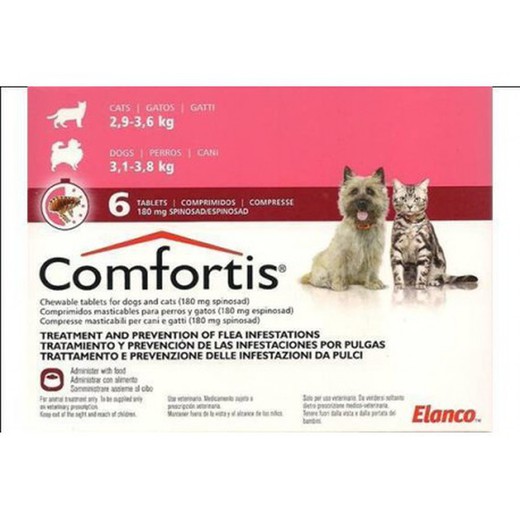 Comfortis 270mg antiparasitario externo para perros y gatos 1 comprimido