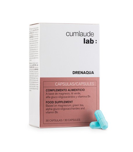 Cumlaude Drenaqua  para retención de líquidos 30 cápsulas.