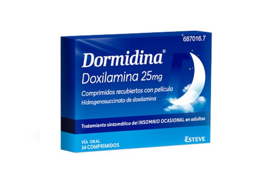 Dormidina 25 mg 14 comprimits recoberts