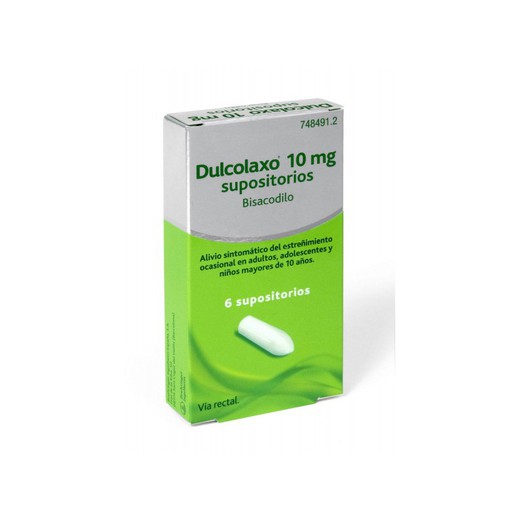 Dulcolaxo Bisacodil 10 mg 6 Supositórios