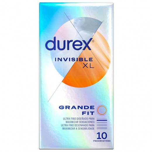 Preservativos Invisíveis Durex XL 10 Unidades