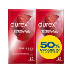 Durex Sensitiu Contacte Total 12 preservatius 2 caixes