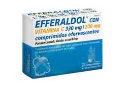 Efferaldol Com Vitamina C 330 mg/200 mg 20 Comprimidos Efervescentes