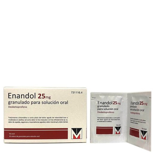 Enandol 25 mg 10 sachês grânulos para solução oral