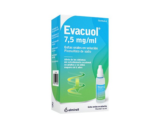 Evacuol 7,5 mg/ml gotas orais em solução 1 frasco 30 ml