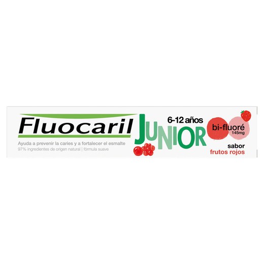 Fluocaril júnior 6-12 anos 2 embalagens 75 ml Frutas vermelhas