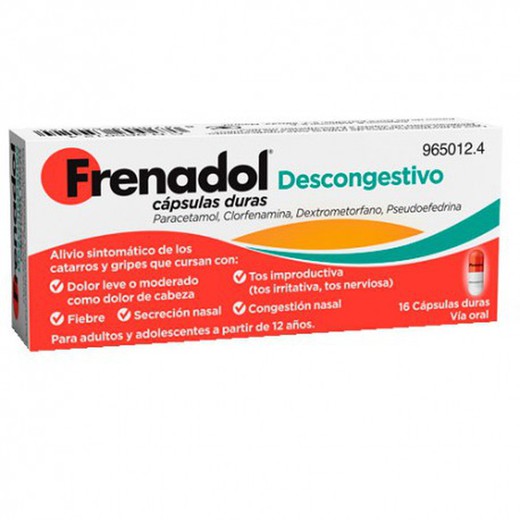 Frenadol descongestivo 16 capsulas