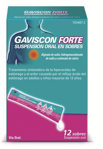 Gaviscon FORTE 12 Sobres suspensión oral  10 ML