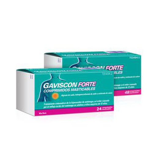 Gaviscon FORTE 24 comprimidos mastigáveis