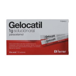 Gelocatil 1 G 10 saquetas solução oral