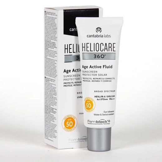 HELIOCARE 360º Age Active Fluid SPF 50 Fluido fotoprotetor ultraleve para prevenir e corrigir os sinais de fotoenvelhecimento