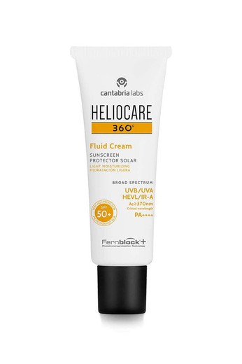 HELIOCARE 360º Fluid Cream SPF 50+ crema fotoprotectora suau i hidratant envàs de 50 mL