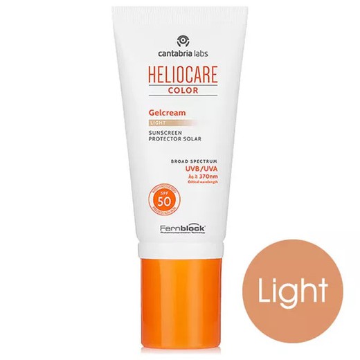 HELIOCARE Color Light Gelcream SPF50 Fotomaquillaje fluido para pieles normales o secas Tono Brown