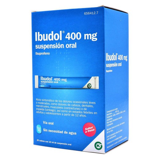 Ibudol 400 MG 20 sobres suspensión oral  10 ML