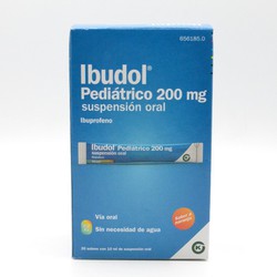 Ibudol Pediátrico 200 mg 20 sobres suspensión oral 10 mL