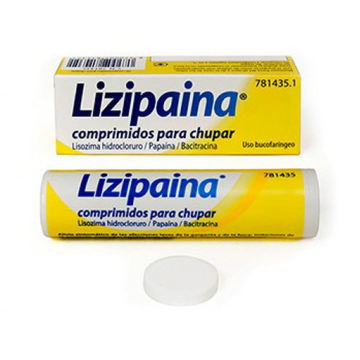 Lizipaina clorexidina/benzocaína 5 mg/2,5 mg 20 pastilhas (tubo)