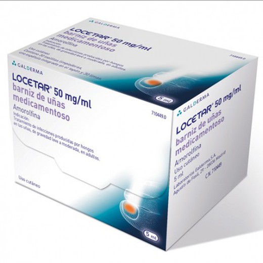 Locetar 50 mg/ml barniz uñas medicamentoso 1 frasco 5 ml