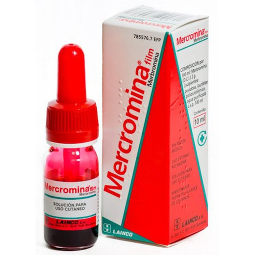 Mercromina film 20 mg/ml solución cutánea 1 frasco 30 ml