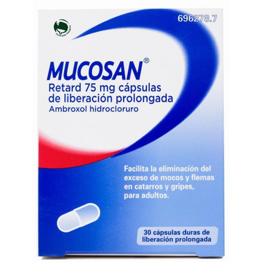 Mucosan retard 75 MG 30 capsulas liberación prolongada