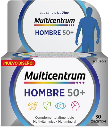 Homem multicêntrico 50+ 30 comprimidos