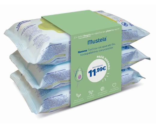 Mustela toalhetes pack 210 unidades
