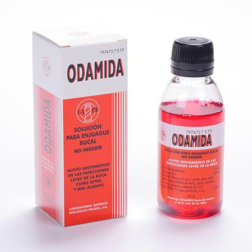 Odamida 1 mg/ml + 2,5 mg/ml solució bucal 1 flascó 135 ml
