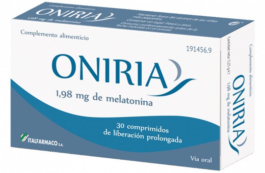 Oniria 1,98 mg melatonina para adormecer 30 comprimidos de ação prolongada