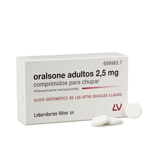 Oralsone adultos 2,5 mg 12 comprimidos para chupar