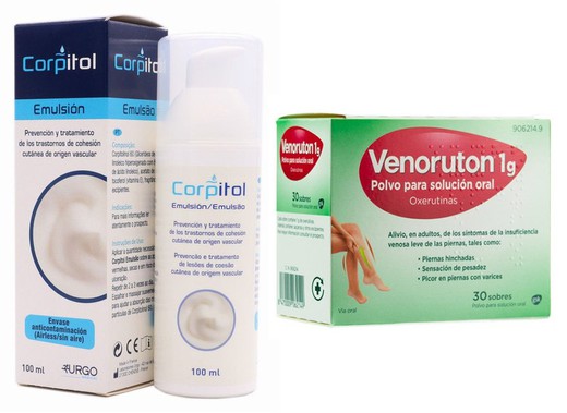 Pack Corpitol emulsión 100 ml + Venoruton 1g