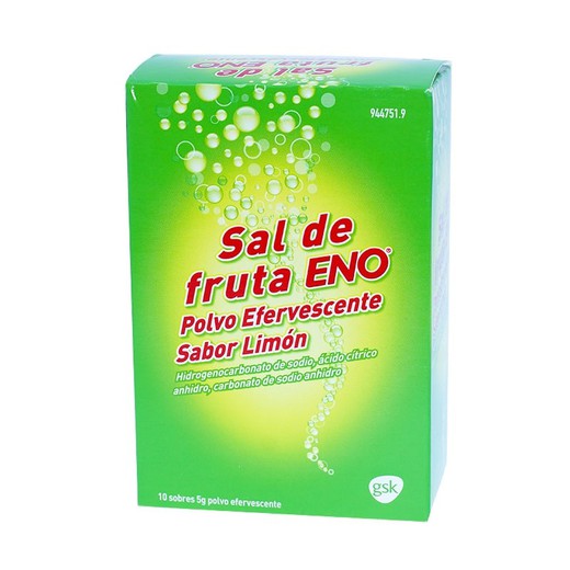 Sal de fruita ENO 5 g 10 sobres pols efervescent (sabor llimona)