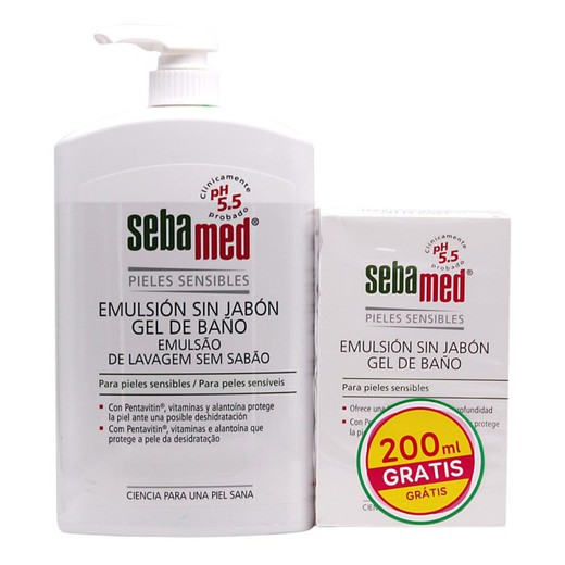 Sebamed emulsión sin jabón gel de baño Higiene diaria para pieles sensibles
