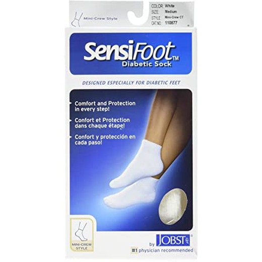 SensiFoot Par de calcetines cortos de soporte para diabéticos