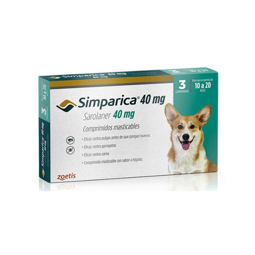 Simparica 5mg (perros de 1.3-2.5Kg) 1 comprimido masticable