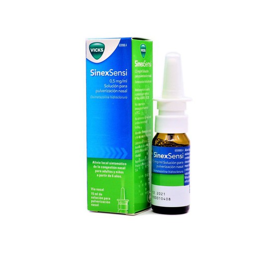 Sinex Sensi 0,5 mg/ml solução para spray nasal 15 mL