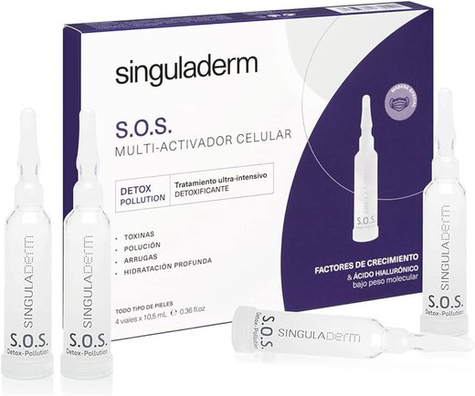 Singuladerm Sos Detox-Pollution 4 Vials 10,5 Ml
