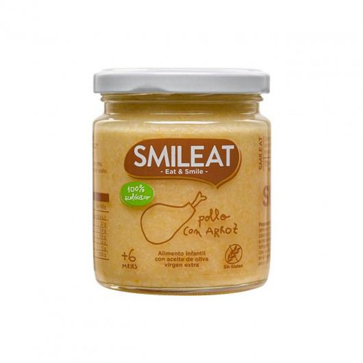 Smileat Tarrito pollo con arroz ecológico 230 G