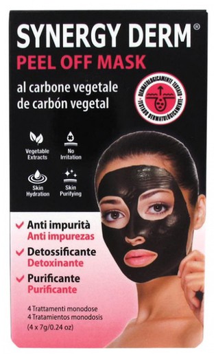 Synergy Derm Peel off mask de carbón vegetal