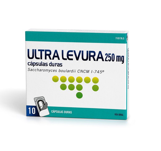 Ultra-levura 250 mg 10 Capsulas