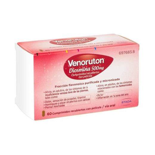 VENORUTON DIOSMINA 500 MG 60 COMPRIMITS RECOBERTS