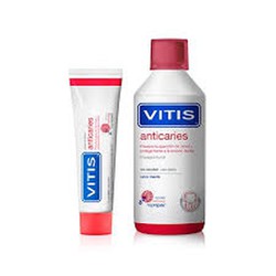 Vitis anticàries pack 1 envàs 100 ml pasta + 1 envàs 500 ml col·lutori