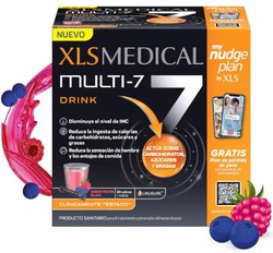 Xls Medical Multi 7 para bebidas sabor frutas vermelhas 60 envelopes
