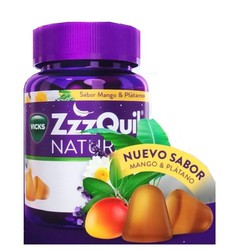 ZZZ Quil Natura, Gomas com Melatonina, vitamina B6 e extratos de ervas para adormecer rapidamente.