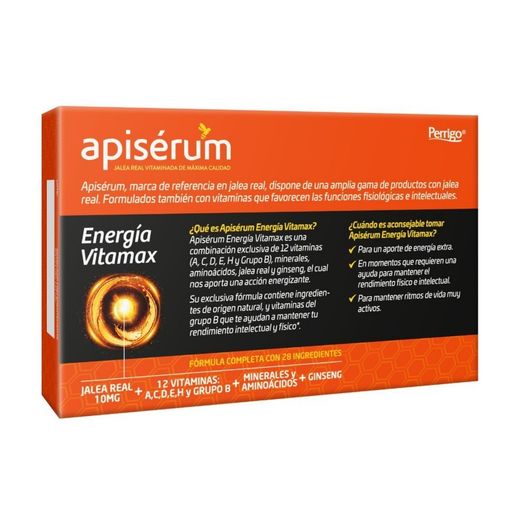 Apisérum Energía vitamax 30 cápsulas blandas